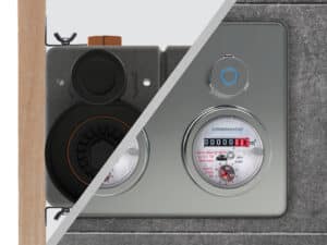 Wasserzähler-Montageblock XS passt in enge Installationsräume